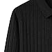 Men's Cable Knit Solid Comfort Outdoor Sweater Lapel Warm Stylish Long Sleeve Sweater Cardigan Thick Button Sweaters (Black,X-Large)