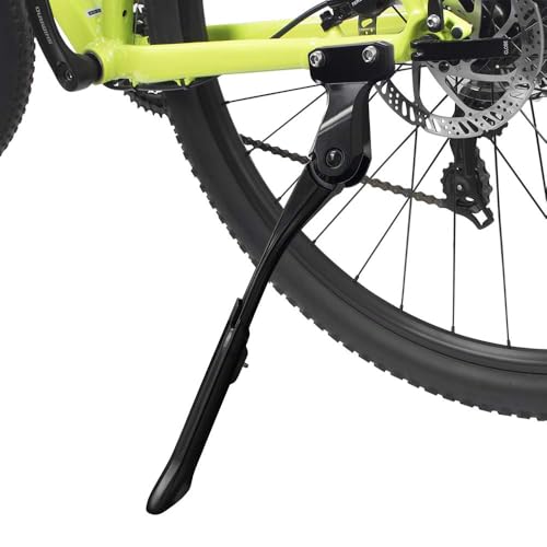 Image of BV Bike Kickstand - Mountain Bike Kick Stand for 24-29 inch Bicycles - Adjustable Length, Non-Slip Sole, Aluminum Alloy Material - Black Bicycle Kickstand