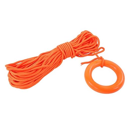 Nimoa Línea de Tiro Salvavidas de Cuerda Flotante de 30 m con Bucle Flotante para Rescate en Natación en Bote al Aire Libre