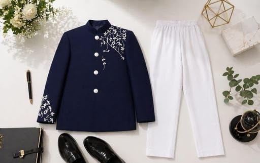 Image of Kid Boy's Ethnic Stylish Suit Set| Comfortable, Breathable, Lightweight, Skin Friendly|SL 134