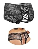 ohyeahlady String Ouvert für Frauen Erotische Unterwäsche Sexy Höschen Große Größen Spitze Slips Ouvert Strin ...