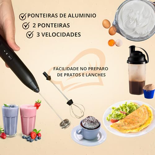 Mini Mixer Portátil Misturador de Bebidas Batedor Espumador de Leite USB Recarregável Cozinha Cafe O