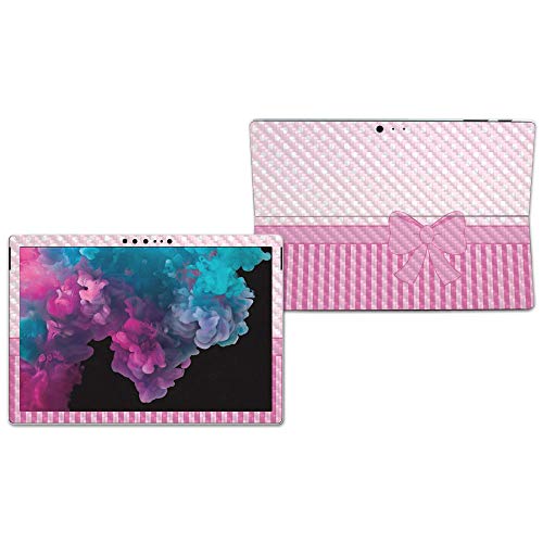 Image of MIGHTY SKINS MightySkins Carbon Fiber Skin for Microsoft Surface Pro 6 - Pink Present | Protective, Durable Textured Carbon Fiber Finish | Easy to Apply, Remove, and Change Styles | Made in The USA
