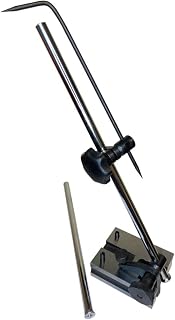 HHIP 4401-2014 Steel Surface Gage, 9" & 12" Posts - Fine Adjustment, Versatile Base for Precision Marking on Flat & Cylindrical Surfaces
