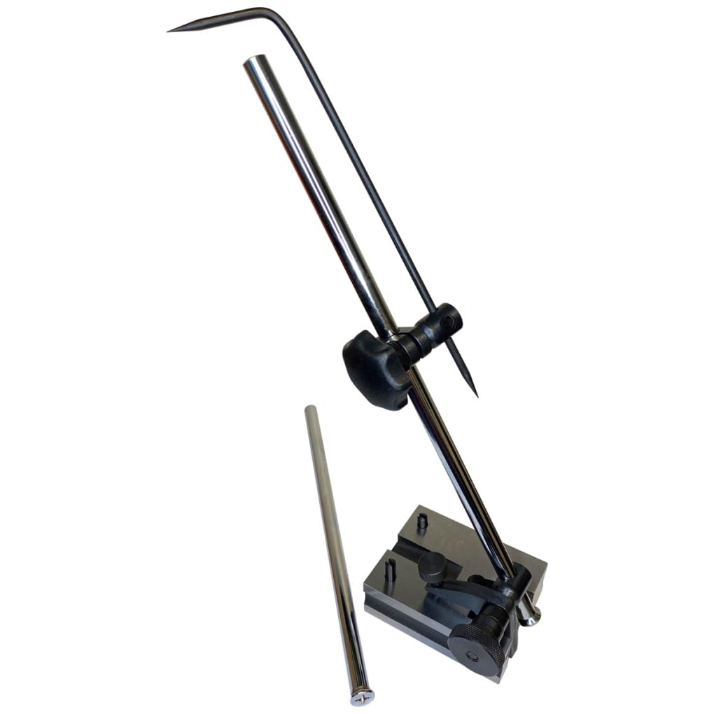 HHIP 4401-2014 Steel Surface Gage, 9" & 12" Posts - Fine Adjustment, Versatile Base for Precision Marking on Flat & Cylindrical Surfaces