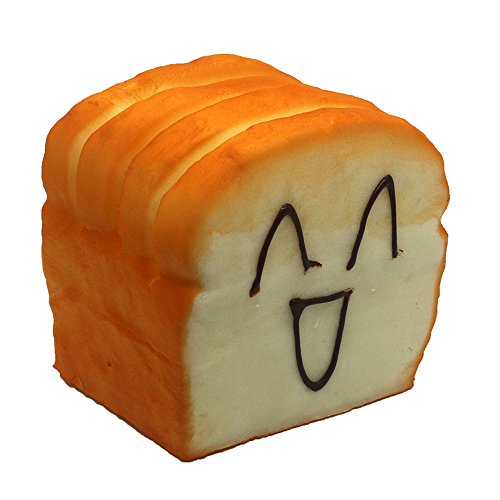 Trasfit 3.2” Jumbo Slow Rising Squishy Charms Toy Bread Cellphone Holder Card Holder Hand Pillow Toy Stress Relief Toy