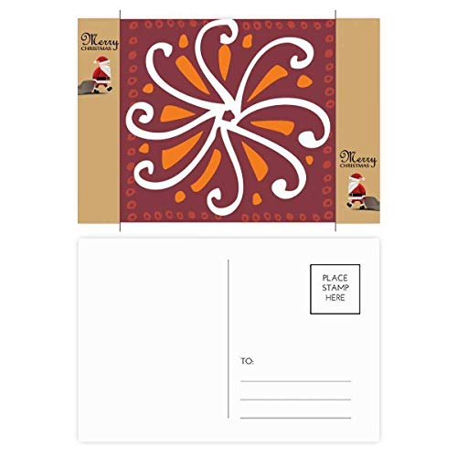 Cartes postales de remerciement motif chrysanthème mexicain marron lot de 20