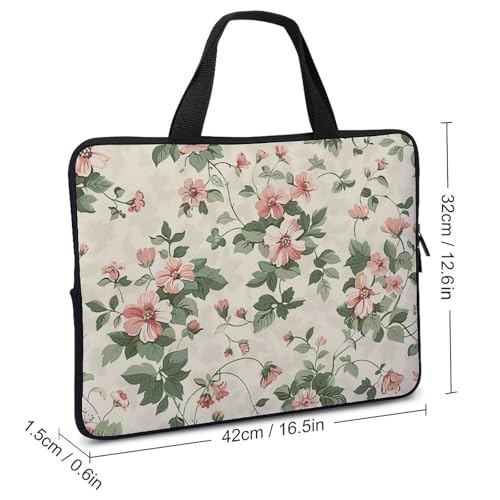 Bolsa de hombro para laptop 17'' floral unisex miniatura 2