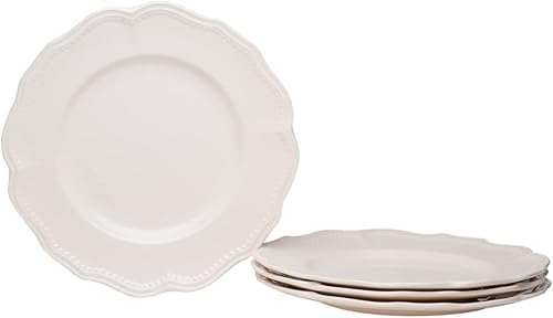 Miniatura 1 de Red Vanilla Platos llanos clásicos blancos de 11.25 pulgadas, juego de 4, 1