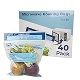 Paquete de 40 bolsas de cocción al vapor, aptas para microondas y congelador