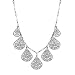 1928 Jewelry Silver-Tone Vine Filigree Teardrop Adjustable Collar Necklace, 16"