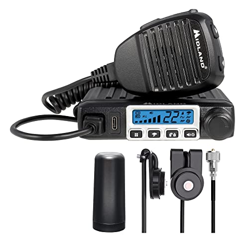 Midland® – MXT115VP3-15 Watt GMRS MicroMobile® Two-Way Radio - Off Roading Outdoor Farm - Extended 3dB gain Universal Lip Mount Antenna Dustproof Noise-Canceling Microphone - 8 Repeater Channels