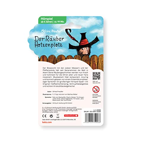 Kekz Audiochip für Kekzhörer, Der Räuber Hotzenplotz - Das Original-Hörspiel als Kekz, Hörspiel für Kinder ab 6 Jahren, Spielzeit ca. 111 min