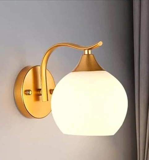 Avior Frosted Glass Wall Light for Bedroom, Wall Light for Living Room Modern, Home Decoration Wall Lamp, Bedside Wall Lam...