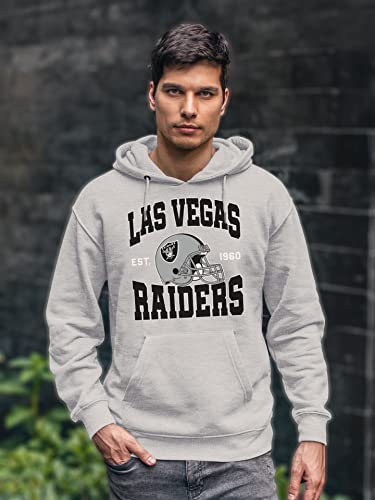 Junk Food Clothing x NFL - Las Vegas Raiders - Team Helmet - Unisex Adult Pullover Fleece Hoodie for Men and Women - Size X-Large - Image 4