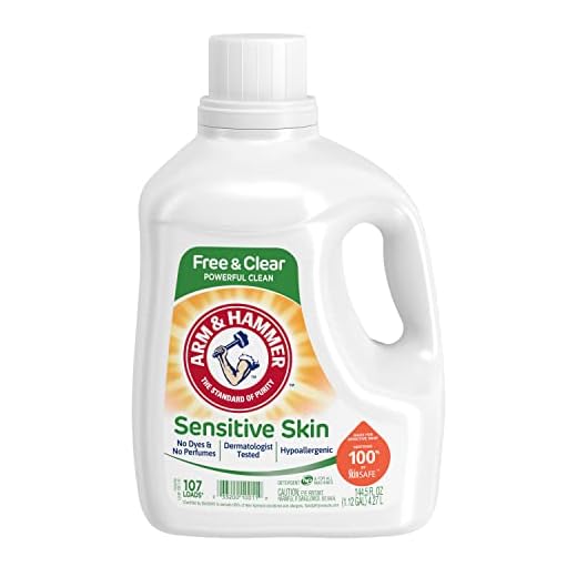 Arm & Hammer Sensitive Skin Free & Clear, 107 Loads Liquid Laundry Detergent, 144.5 Fl oz