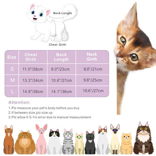 Combinaison de convalescence pour chat en tissu technique respirant violet Idepet