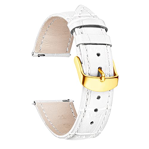Image of BINLUN Leather Watch Band Genuine Calfskin Replacement Watch Strap Quick Release Crocodile Pattern 10 Colors 13 Sizes for Men Women(10mm,12mm,14mm,16mm,17mm,18mm,19mm,20mm,21mm,22mm,23mm,24mm)