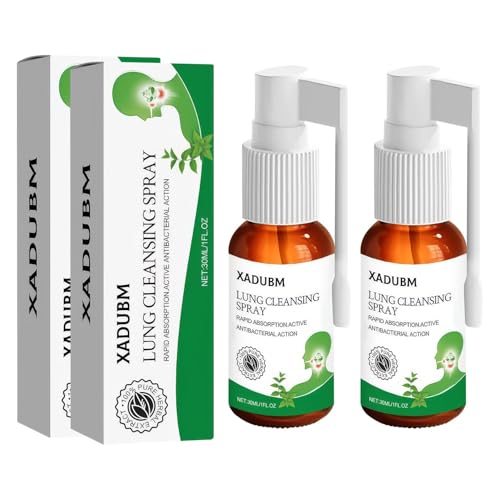 Xadubm-Lung Cleansing Spray, Herbal Lung Cleansing Spraym,Cleansing Spray Breath Easy -Mullein Leaf Extract for Lungs (2PCS)