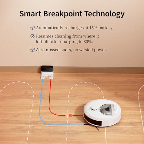 Image of OKP Life Robot Vacuum L6 Aqua,LiDAR Navigation, 3.7 inch Super Thin, 6000Pa Powerful Suction,150 Mins,Quiet, Self-Charging Robotic Vacuum Cleaner, 2.4G&5G WiFi,Cleans Hard Floors to Carpets, White