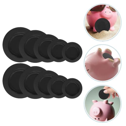 ibasenice 10 Peças Rolhas De Cofrinho Tampa De Borracha Para Jarra De Dinheiro Tampa Redonda De Inse