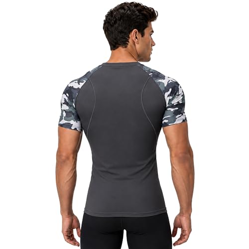 Image of DEVOPS 3 Pack Men's Athletic Short Sleeve Compression Shirts