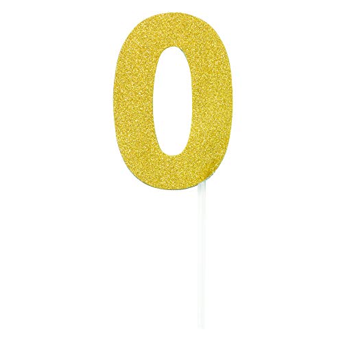 Cake topper or numéro 0 strass diamant pour pièce montée luxe