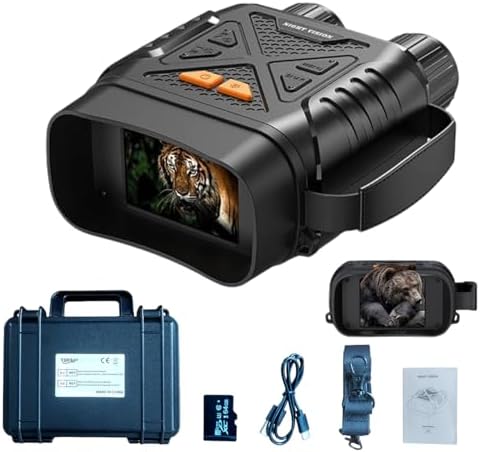 Prismáticos Digitales Con Pantalla 2,4″ Y Zoom 10x – Cámara, Visión Nocturna Y Juegos Integrados Para Aventuras Al Aire Libre (Blanco)