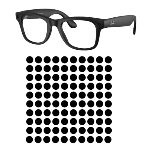 Enzemit 100 calcomanías de bloqueo de luz LED para Ray-Ban Meta Wayfarer/Skyler/Headliner Accesorios y RayNeo V3, calcomanías opacas para atenuación de luz para gafas inteligentes (para Ray-Ban Meta)