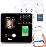 NGTeco Cloud-Zeiterfassung für Kleinbetriebe, 2,4 GHz WLAN Zeiterfassungsgerät mit App iOS/Android, Inkl. 5 RFID-Karten, Keine monatlichen Kosten