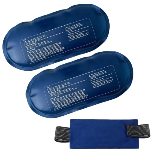 Rightsure 2 Ice Pack Reusable Cold and Hot Therapy for Pain ReliefFlexible Gel Cold and Hot Packs for Trauma Swelling Muscle Soreness and Post-Surgery Recovery