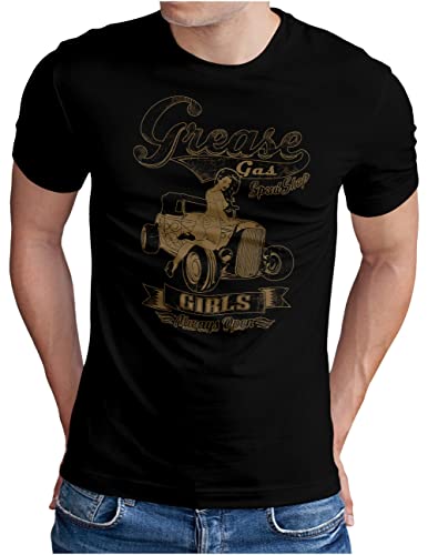 T-shirt homme US Pin Up Racing vêtement classique car tuning noir grande taille du S au 5XL OM3