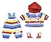 Zapf Creation 831618 BABY born Kindergarten Matschhose Set 36 cm - gestreiftes Puppenoutfit Set mit Jacke, Hose und Stiefeln