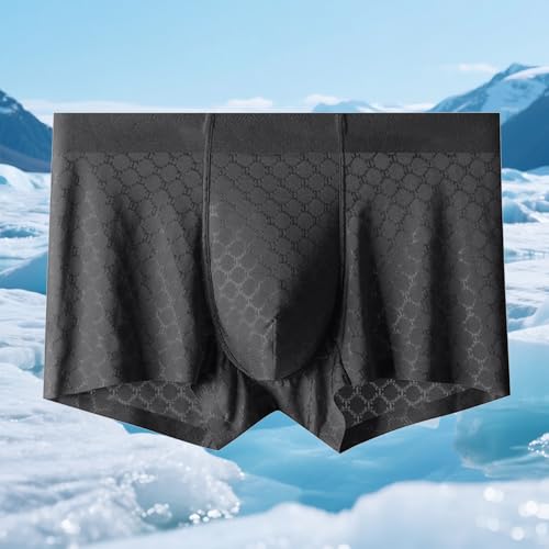 Men Ice Silk Mesh Boxer Briefs Breathable Underwear Cool Ultra-thin Stretch Boxers