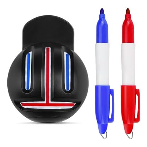 Golf Ball Marker Tool with Dual Pens Cover
