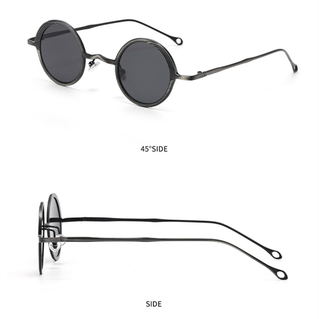 Lunettes de soleil rondes tendance, style vintage luxueux, protection UV400 pour l'extérieur