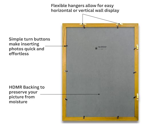 Image of 18x24 Photo Frame | Wall Hanging Photo Frame | Photo Frames For Wall Big Size Branded | Yellow Wooden Frames For Wall | Perfect For Stylish & Decorative Interiors (18x24 Inch, Yellow)