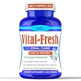 Vital Fresh Dental Probiotics for Fresh Breath - Fight Bad Breath, Restore Healthy Bacteria - Vegetarian Oral Health Support, Oral Probiotics for Mouth Bad Breath for Men & Women- 60 Capsules