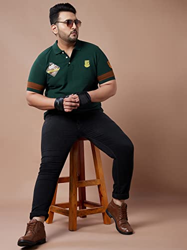 Image of Bigbanana Plus Size Men's Regular Fit Colorblock Polo Tshirt