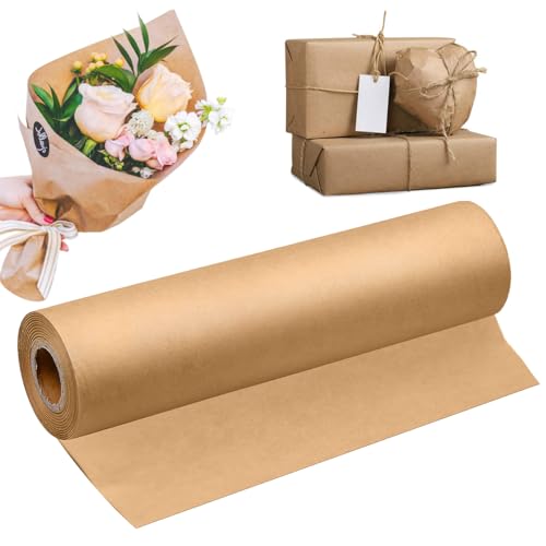 Catálogo de Papel de estraza al mejor precio. 44 CHENGBAO Papel Para Envolver Regalos,Papel Kraft Rollo,Papel de Regalo,Papel Kraft(marrón, 45 * 3000cm)