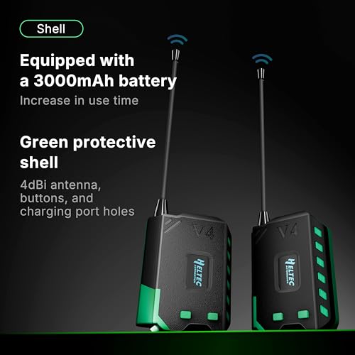 Image of Heltec 2 Pack WiFi LoRa 32 V4 with OLED Display 27dBm ESP32-S3 SX1262 Complete Battery Casing Kit for Meshtastic IoT Arduino (2-Pack 3000mAh Battery+Antenna+Case)