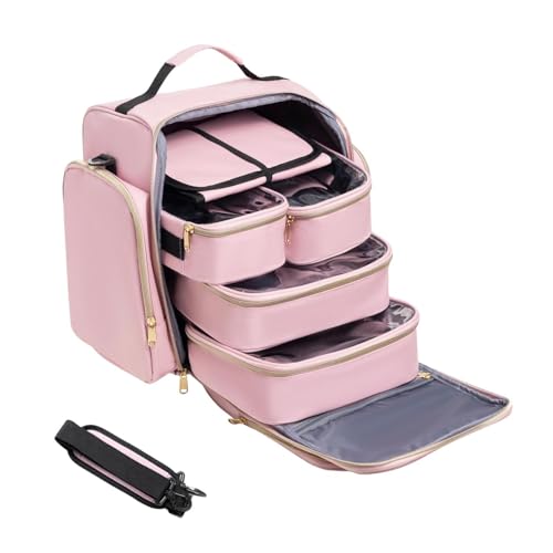 Travel Makeup Bag Portable Cosmetic Bag for Cosmetics Brushes Hair Tools