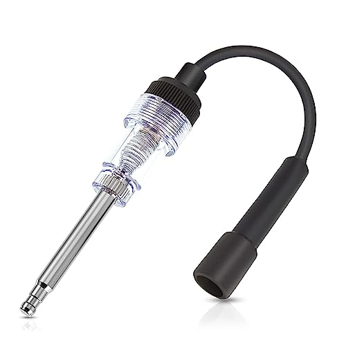 CGFAMDY Probador de Encendido del Motor de Bujía en Línea Carb Carburetor Cleaner Kit, 6-12V Herramienta de Detección de Diagnóstico de Inducido de Bobina de Recogida para Cortacésped Automotriz