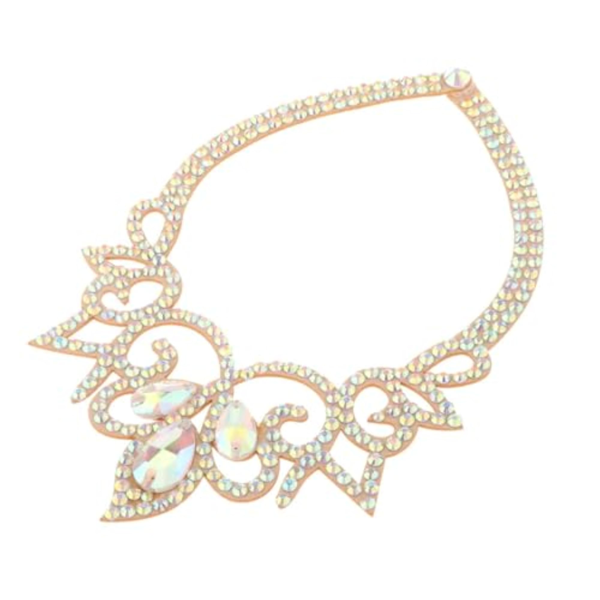 Belly Dance Rhinestone Necklace, Bling Dance Accessories