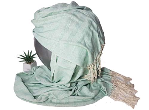 Baby Trapoz Mexican Rebozo Scarf, Shawl, Ideal for Natural Birth, Doula Massage, 118.11", Mint2