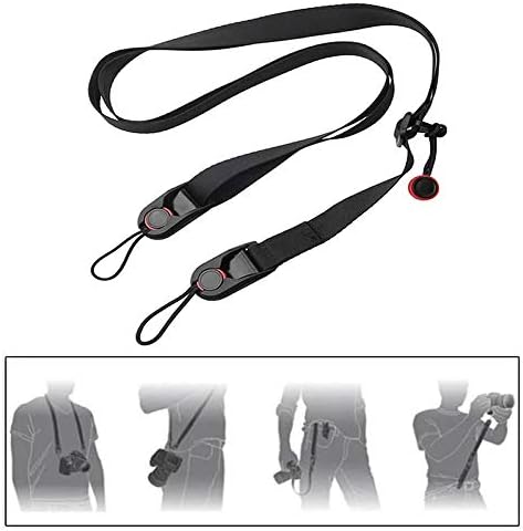 Quick Release DSLR Adjustable Camera Cuff Wrist Hand Strap Belt Bracelet Sling Shoulder Strap Compatible with Video Camcorder Nikon/Canon/Sony/Pentax/Minolta/Panasonic/Olympus/SLR/Digital Cameras