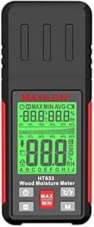 Wood Moisture Meter, 3 Color Backlight Display, Moisture Meter for Firewood Wall, 2.25-inch LCD Screen with Dry-Moisture-Wet Display for Wood Wall Dampness Inspection