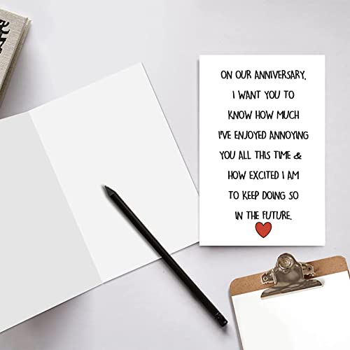 Vvooovv Sweet 1 Year Anniversary Cards Gifts For Boyfriend Girlfriend, Funny Anniversary Card For Husband Wife, Happy Wedding Anniversary Card For Couple, Naughty Valentines Day Card With Envelope #TOP2