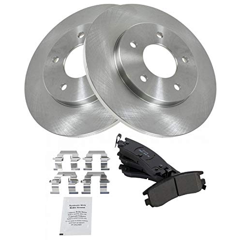 Image of TRQ Rear Ceramic Brake Pad and Rotor Set | For 1995-1999 Chevrolet Lumina 1995-1999 Monte Carlo with Rear Disc Brakes Models