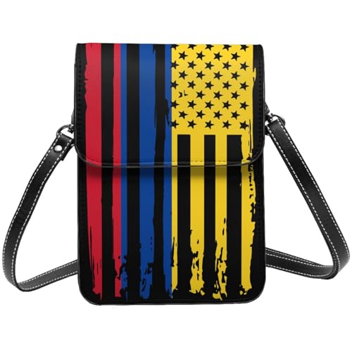 Vintage Ethiopia Ethiopian America Flag Striped Patterns Small Crossbody Purse Cell Phone Bag for Women